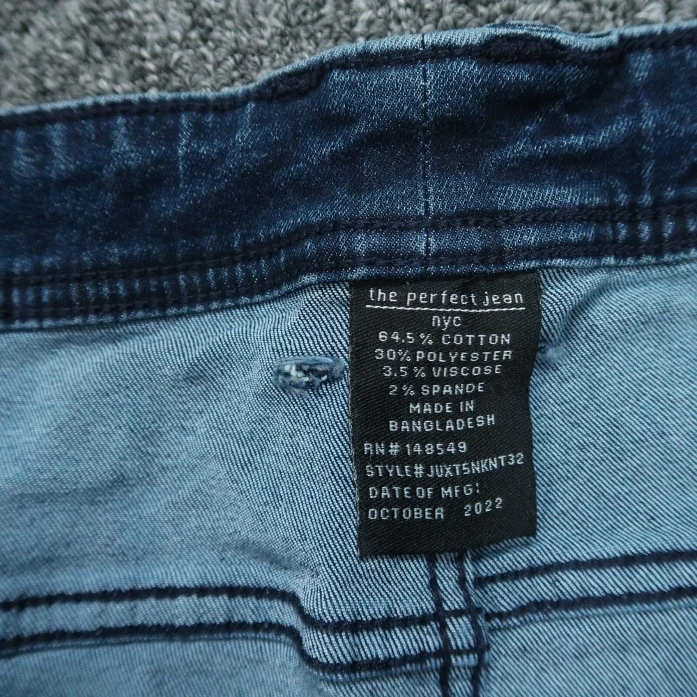 The Perfect Jean Jeans Men 48x32 Blue Slim‎ Thick Dark Wash Whiskered 5 Pocket